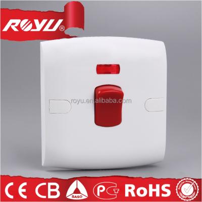 China 20A Water Heater Power Switch With 3*3 Indicator Light for sale