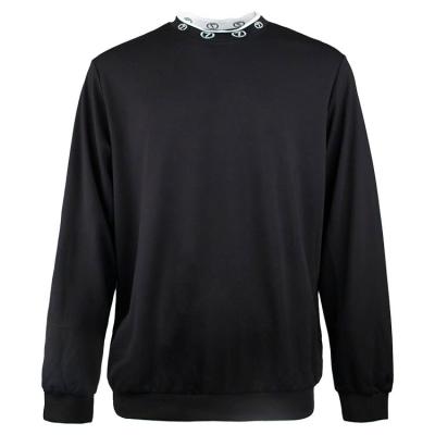 China Custom made men's anti-pilling cotton plain black 100% oversized crew neck sweatshirt for sale