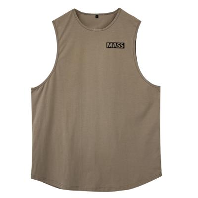 China Custom Anti-pilling Logo Printing Gym Men's Polyester Tank Top For Men for sale