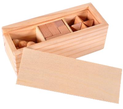 China Wooden puzzle wooden riddle 3 in 1 wooden puzzle Q.I. puzzle CBL4284 for sale