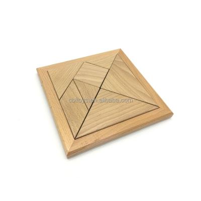 China 2018 Beech Educational Hot Wooden High Quality Tangram Puzzle Traditional Toy Traditional Games For Children for sale