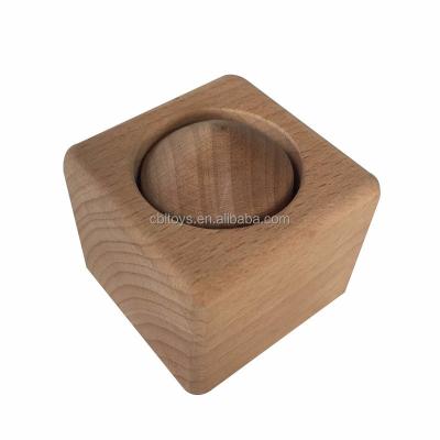 China De Toy Wooden Newtons Gravity Defying Square Drum Block Puzzle IQ Educational Toys for sale