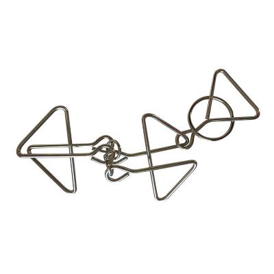 China Educational Toy Mini 3d Metal Wire Unravel Puzzle Toys Educational IQ Interlocking Wire Puzzle CBL5061 for sale