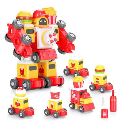 China Eco-friendly Material Robot Train Building Block DIY Puzzle Toys Educational Robot Blocks Set Toy Building Blocks STEM Toys For Children for sale