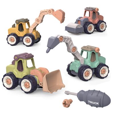 China Eco-friendly Kids Building Block Creative Dump Truck Toys Set DIY To Assemble Block Truck Building Toys Soft Car Building Block Toys for sale