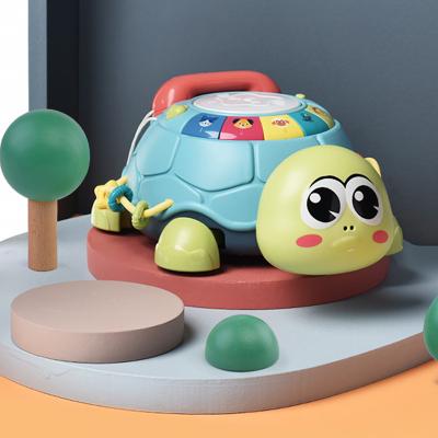 China Manufacturer Friendly Material Manufacturer New Design Educational Multifunctional Electric Baby Turtle Crawling Crawling Mobile Musical Toys For Sale for sale