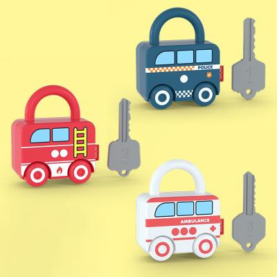 China 6 PCS Eco-friendly Materials Kids Early Learning Sensory Enlightenment Toys Baby Educational Locks Math Matching Educational Toys For Sale for sale