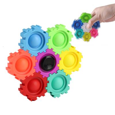 China 7PCS Spinning Puzzle Building Block Top Spinning Toys Assembly Wiggle Person Bubble Educational Toys Wiggle Toys For Sale for sale