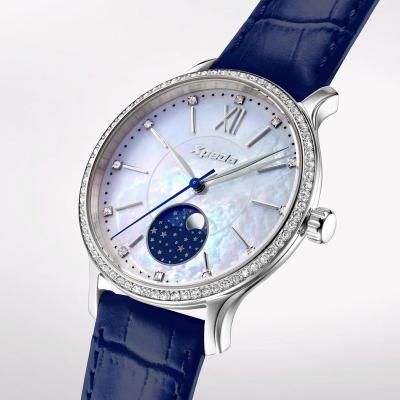 China TIMEBOX TC798D Analog Moon Phase Wrist Watch Women Quartz Wristwatch Elegance Watches Stainless Ladies Moon Phase Watches Steel for sale