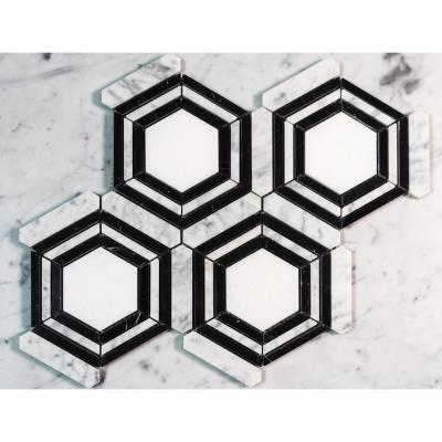 China Modern Natural Bianco Carrara White Polished Marble Tile for Countertops and Bathroom for sale