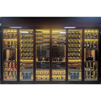 China Custom Modern Extendable Commercial New Design Living Room Glass Liquor Wine Cabinet Modern For Home for sale