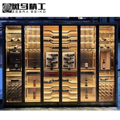 China High Grade Expandable Constant Temperature Wine Storage Display Cabinet For Industrial Home Metal for sale