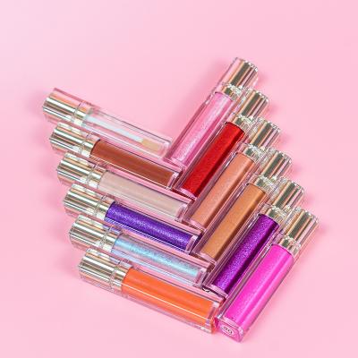 China Waterproof Custom Your Brand Private Label Glitter Lip Gloss Matte Nude Clear Lip Gloss for sale