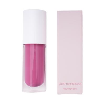 China Private Label Waterproof Pink Color All Skin Type For Cheeks Mineral Ingredient Liquid Blushes for sale