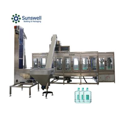 China High Accuracy Fully Automatic 5L Linear Type Mineral Water Rinsing Bottling Capping Plant for sale