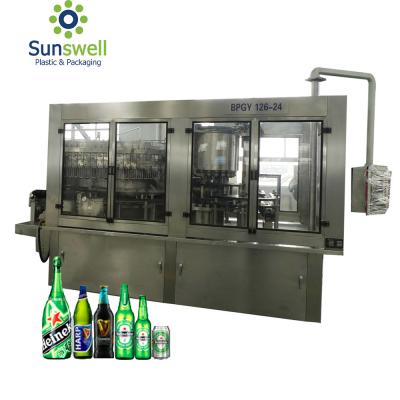 China Fully Auto Glass Bottle Beer Filling Machine With Disinfecting Washing Filling Capping Monoblock for sale