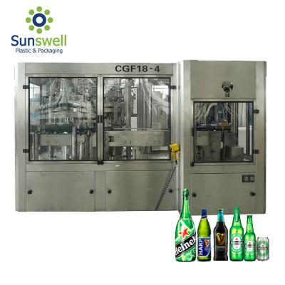 China Pode a linha de produção 3 de parafusamento de enchimento de aumentação automáticos completos da cerveja em 1 Monoblock à venda