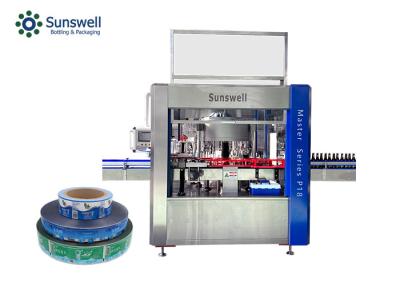 China La bebida carbónica del agua rotatoria embotella el tipo máquina de etiquetado de la etiqueta engomada tres lados en venta