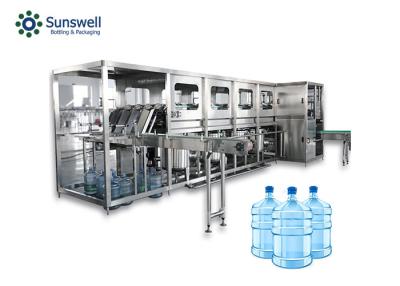 China MineraalwaterFlessenspoeler 5 de Productielijnroestvrij staal van het Gallon20l Water Te koop