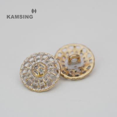 China Dry Cleaning KAMSING- Classic style Pattern Customize Metal Retro Button Round Sewing Shank blazer Rose  Gold Zinc Alloy Buttons for sale