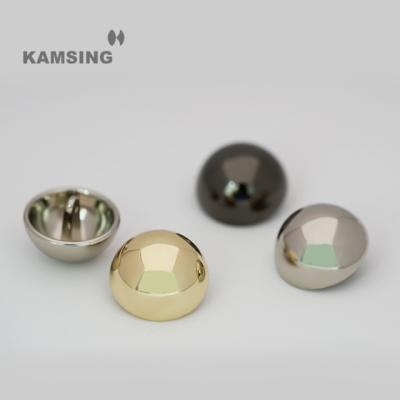 China Dry Cleaning KAMSING-Metal Plating Color Hemisphere Mushroom Shank Buttons For Ladies Coat Decorative Buttons for sale