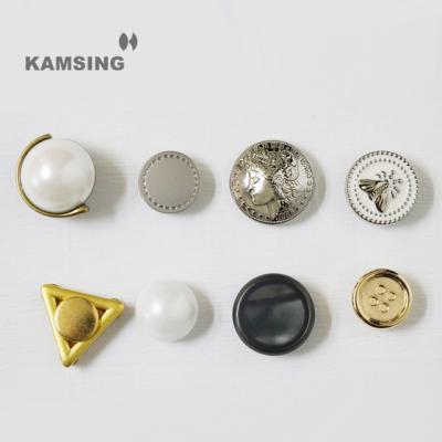 China KAMSING- Logo Metal Sewing Button Custom Style Zinc Alloy Scented Leg Buttons Small For Women Shirt Or Coat for sale