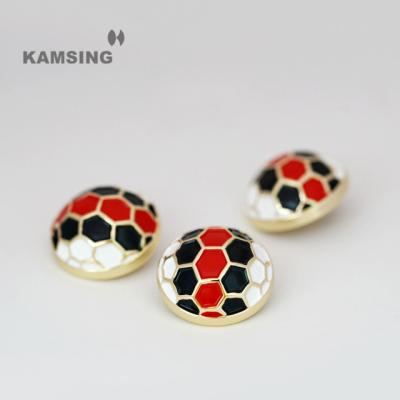 China KAMSING-international colorful dry cleaning brand design enamel metal buttons can be customized color and size for ladies coat for sale