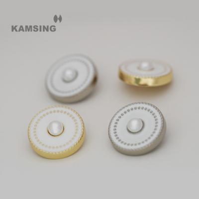 China Customizable KAMSING-Wholesale Retro Dry Cleaning Metal Bead Button for Garment Accessories for Women's Shirt /Coat for sale