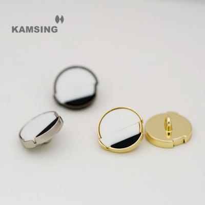 China KAMSING- Dry Cleaning Specially Designed Enamel Metal Exterior Buttons For Women's Coats Garment Accessories Decorative Buttons for sale