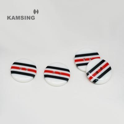 China KAMSING-Handmade Dry Cleaning Resin 2/4 Holes Colorful Environmental Friendly Buttons For Women's Clothing for sale