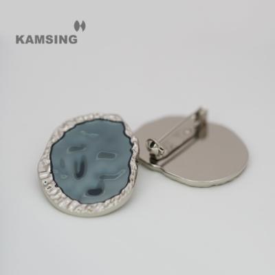 China KAMSING-New Design Nickel Free Silver Plated Enamel Pin Brooches in Zinc Alloy for Women's Clothing Custom Design Brooch for sale