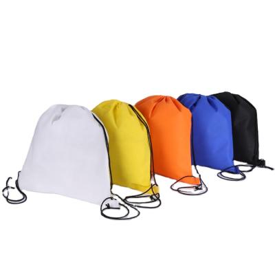 China Customized Eco-Friendly Promotion Eco-Friendly Waterproof Reusable Nonwoven Drawstring Bag With Logo for sale