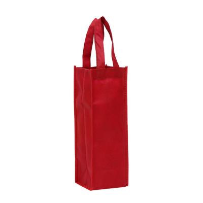 China Recyclable Portable Single Bottle Wine Bag With Curved Wristband Insulated Wine Bag for sale