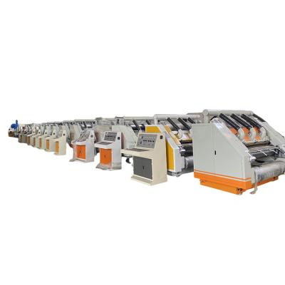 China Corrugated Cardboard Making Cardboard Box Paper Making Creasing Single Facer Machine From Corrugator Production Line Price for sale