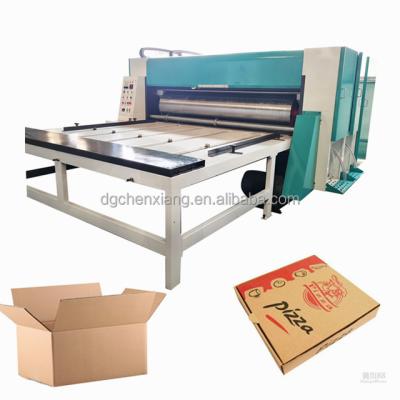 China Hotels 4 Color Cardboard Semi Automatic Corrugated Box Flexo Paper Printing Machine with Slotter and Die Cutter for sale