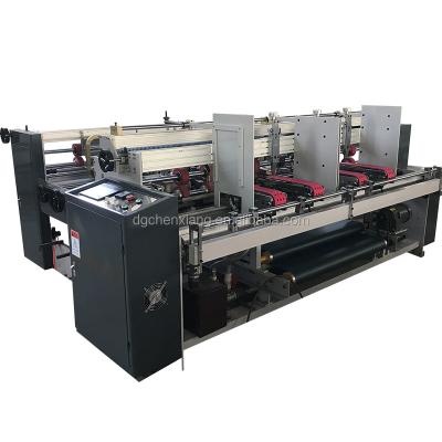 China Semi Automatic Food Corrugated Cardboard Two Pieces Gluer Machine Folder Box Cardboard for sale