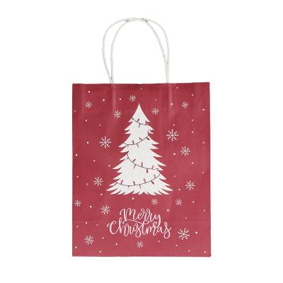 China Good Quality And Environmentally Friendly Price Custom Logo Christmas Kraft Paper Storage Gift Bag for sale