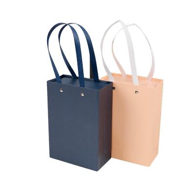 China China Manufacturers Environmental Friendly Custom Printing Cheapest Buying Blue Rose Craft Paper Bag for sale