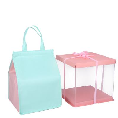 China 2021 New Arrival Heat Preservation Latest Design Paper Bag For Reusable Cake Box Lunch Cooler Bag Custom Insulated for sale