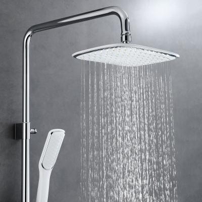 China With Slide Bar China Manufacture Bathroom Hot Selling Type Single Brass Body Style Rainfall Shower Set Constant Temperature Faucet for sale