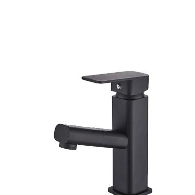 China Factory Direct Single Hole Sliding Bar Bathroom Basin Faucet Luxury Black Waterfall Without Faucet for sale