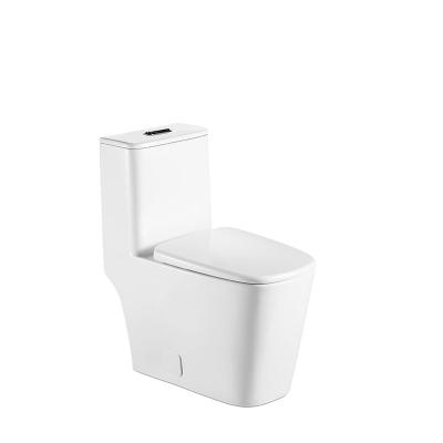 China Double-Flow Modern Design Flush Mount Double Square Closestool Ceramic Toilet For Hotel Bathroom for sale