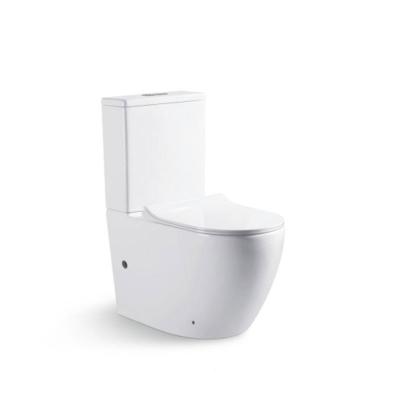 China Double-Flow Dual-Flow Bathroom Ware Sanitary Decoration Toilet WC Bowl For Australian Market With Water Effect for sale