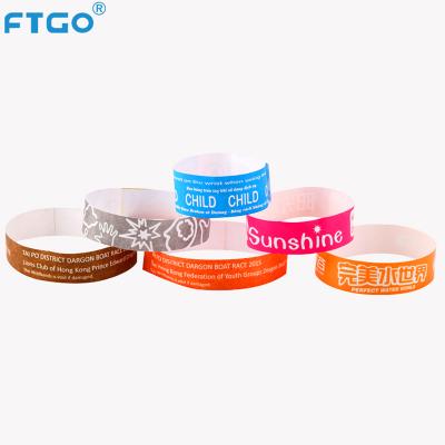 China FTGO Party Tyvek Paper Hand Band Festival Wristband Paper Wristband Event Wristbands for sale