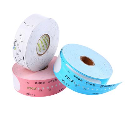 China FTGO Wristband Hospital Waterproof Direct Thermal Wrist Band With Snap Eyelets for sale