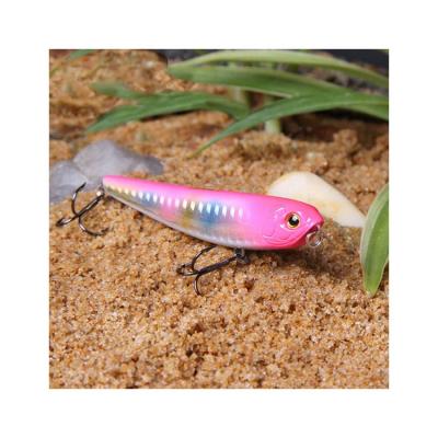 China China Manufacturer 3d Artificial PVC ABS Plastic Eye Bait Hard Fishing Lure Effective Pencil 80mm 9g With Sinking Action for sale