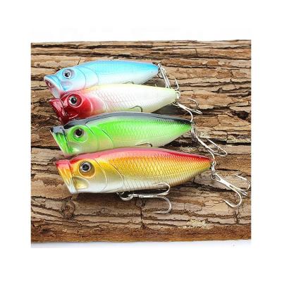 China PVC Mini Popper Fishing Bait 6cm 7g Wobbler Swimbait Hard Topwater Bait Plastic Artificial Tackle for sale