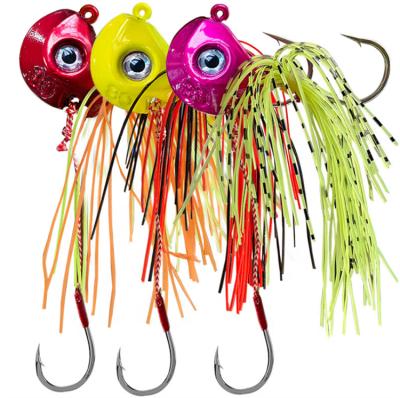 China Wearproof And Durable Red Coating 40-100g Water Jig Head Fishing Skirt Lure Floating Skirt Lure Tackle Lure Fishing Tackle Terminal Accessories for sale