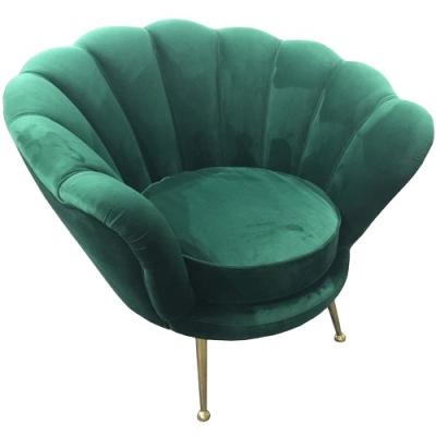 China Other Shell Chair Furniture Luxury Design Home Upholstery Scallop Armchair Velvet Blue Modern Leisure Armchairs For Living Room for sale