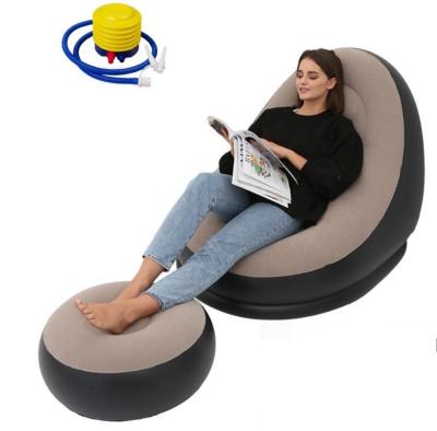 China (Size)Adjustable Modern Lazy Inflatable Sofa PVC Bean Bag Outdoor Travel Chair Lounge Eco-Friendly Relax Sofa Bed Single Lounge Air Sofas for sale